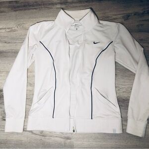 White Nike dri-fit zip up Jacket